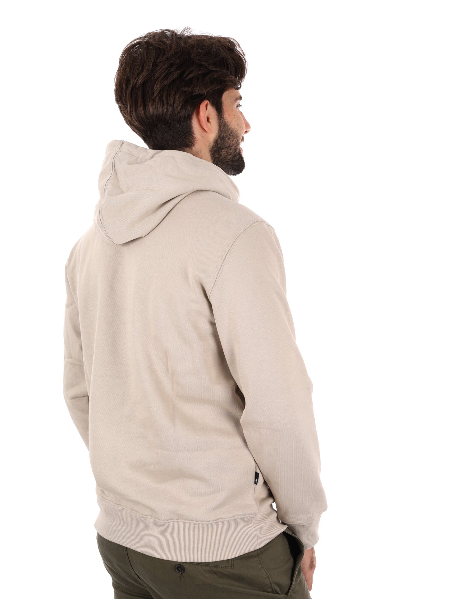 FELPA CON CAPPUCCIO E LOGO TIMBERLAND DA UOMO BEIGE
