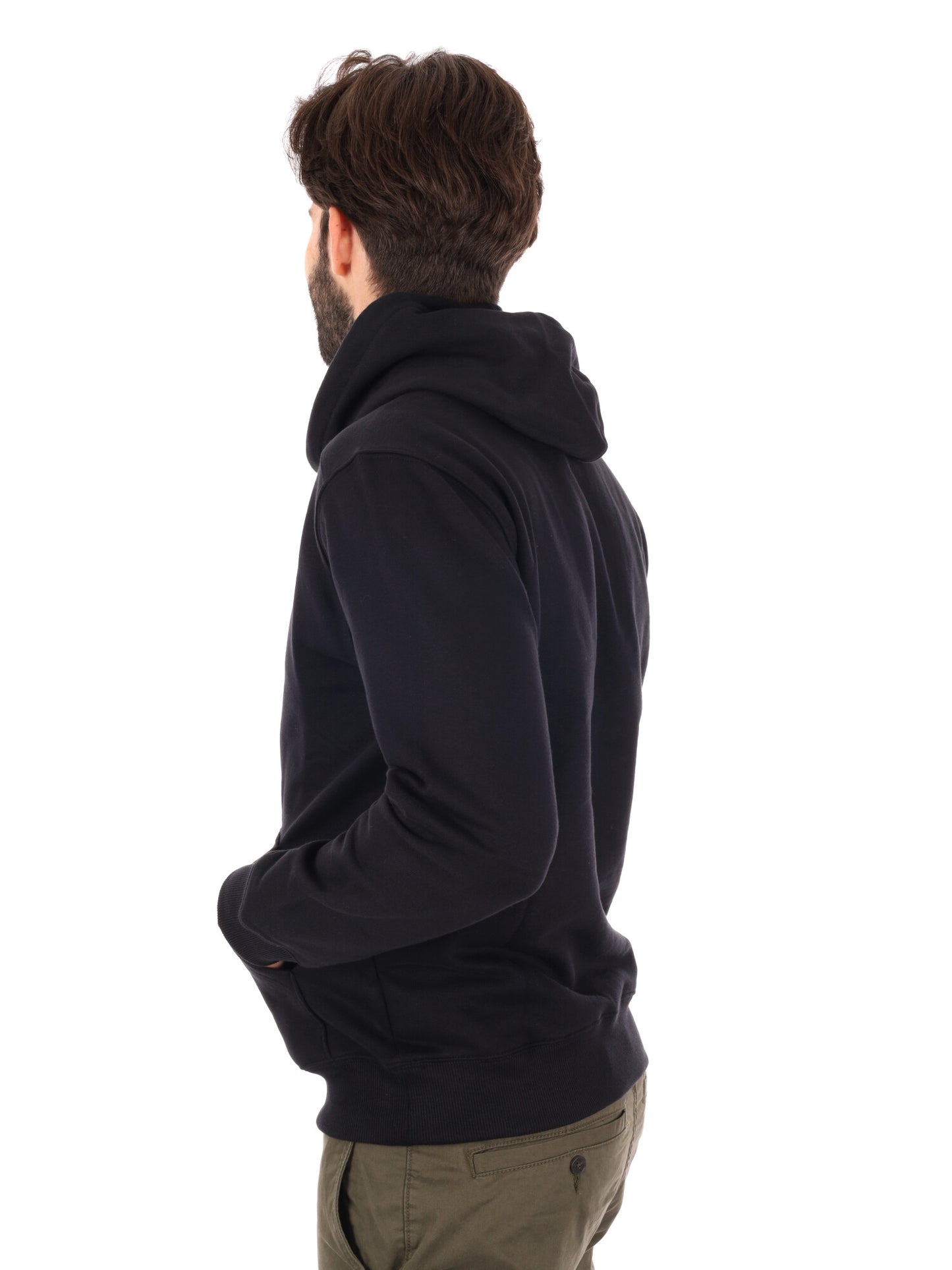 FELPA CON CAPPUCCIO E LOGO TIMBERLAND DA UOMO NERO