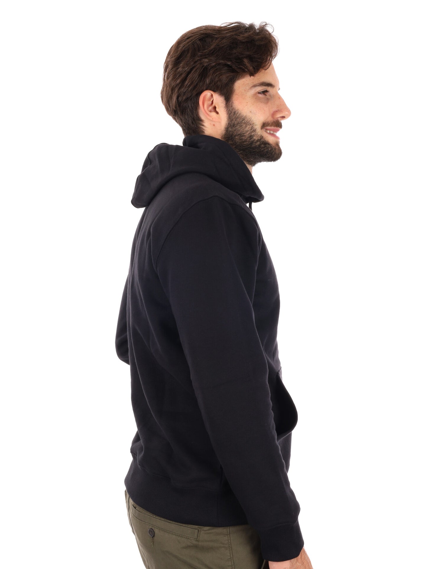 FELPA CON CAPPUCCIO E LOGO TIMBERLAND DA UOMO NERO