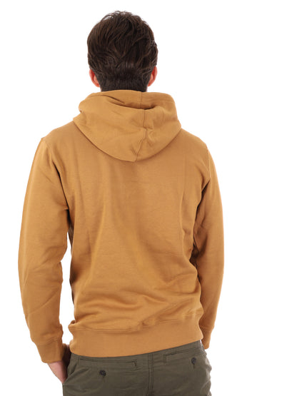 FELPA CON CAPPUCCIO E LOGO TIMBERLAND DA UOMO OCRA