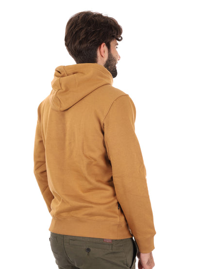 FELPA CON CAPPUCCIO E LOGO TIMBERLAND DA UOMO OCRA