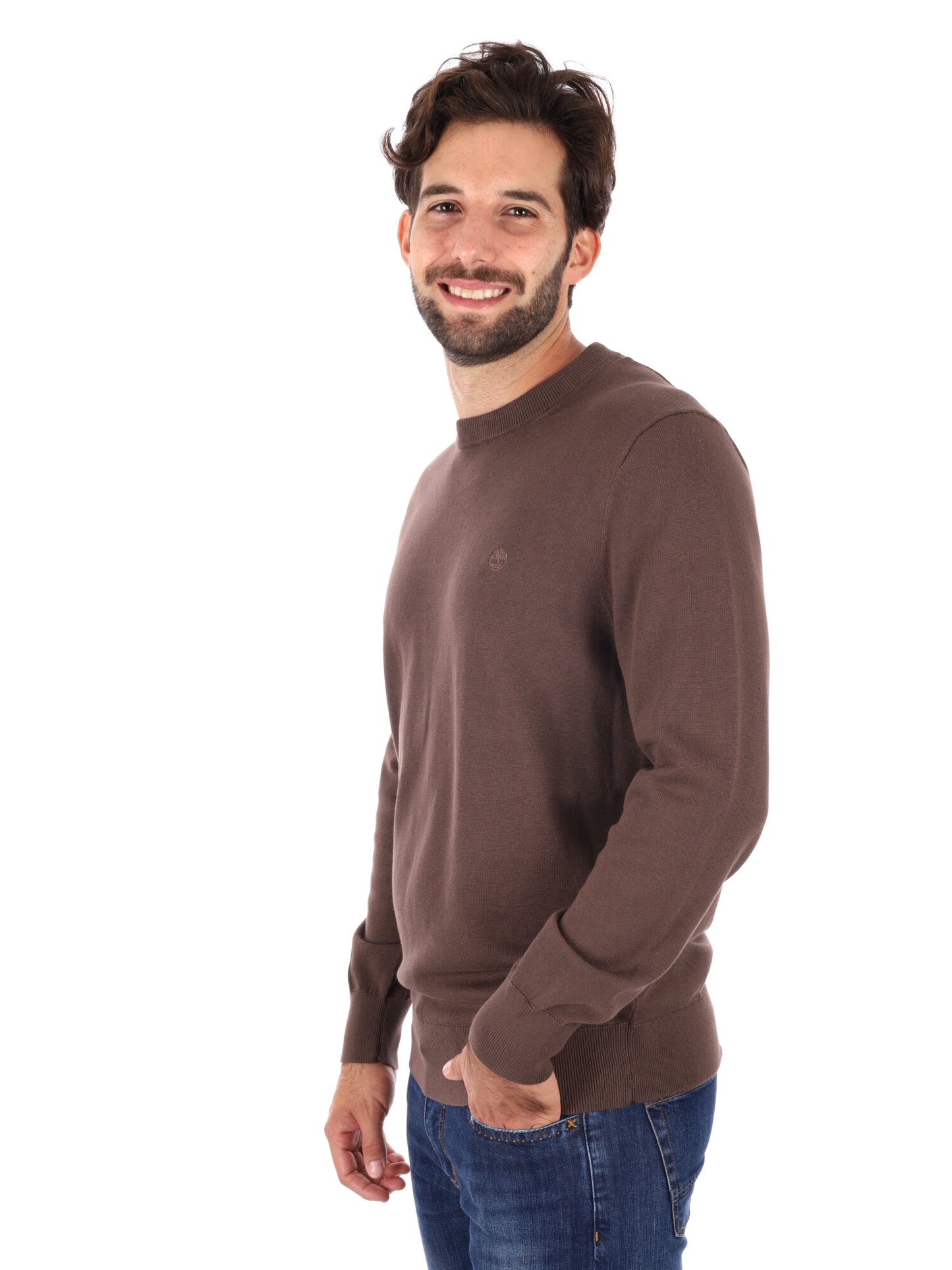 MAGLIA GIROCOLLO WILLIAMS RIVER TIMBERLAND DA UOMO MARRONE