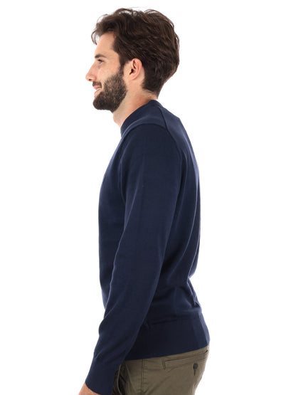 Timberland Williams River, maglia a girocollo da uomo blu in cotone