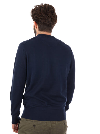 Timberland Williams River, maglia a girocollo da uomo blu in cotone
