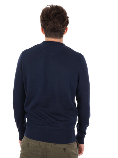 Timberland Williams River, maglia a girocollo da uomo blu in cotone