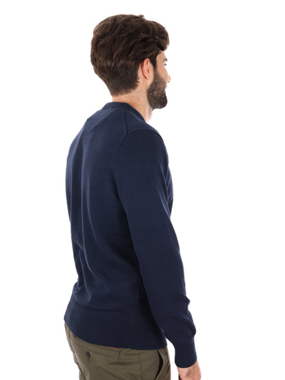 Timberland Williams River, maglia a girocollo da uomo blu in cotone