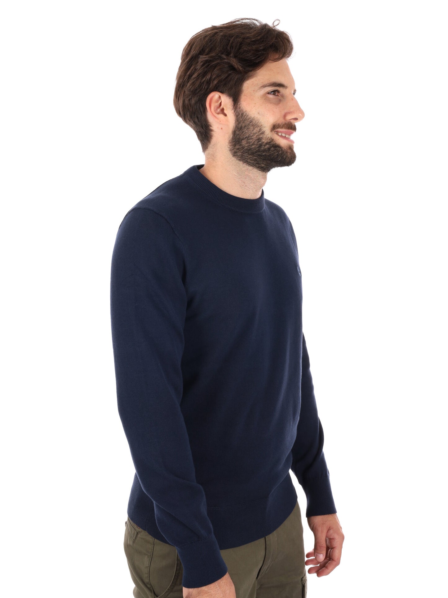 Timberland Williams River, maglia a girocollo da uomo blu in cotone