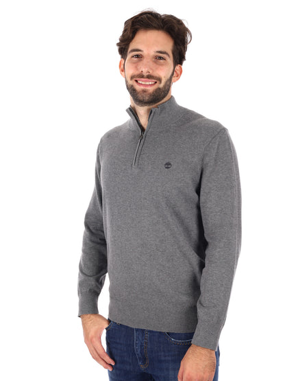 PULLOVER CON MEZZA ZIP WILLIAMS RIVER TIMBERLAND DA UOMO GRIGIO
