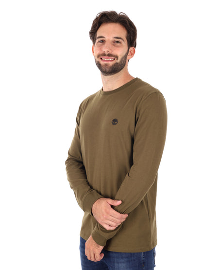MAGLIA MANICHE LUNGHE DUNSTAN RIVER TIMBERLAND DA UOMO VERDE