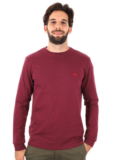 MAGLIA MANICHE LUNGHE DUNSTAN RIVER TIMBERLAND DA UOMO BORDEAUX