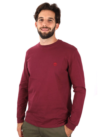 MAGLIA MANICHE LUNGHE DUNSTAN RIVER TIMBERLAND DA UOMO BORDEAUX