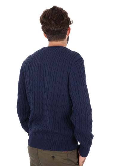 MAGLIA GIROCOLLO A TRECCE WILLIAMS RIVER TIMBERLAND DA UOMO BLU