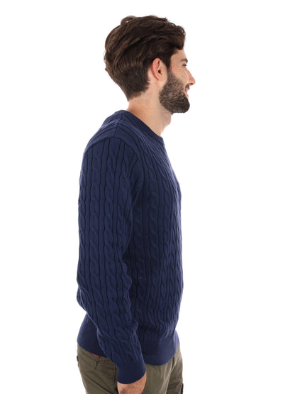 MAGLIA GIROCOLLO A TRECCE WILLIAMS RIVER TIMBERLAND DA UOMO BLU