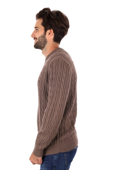 MAGLIA GIROCOLLO A TRECCE WILLIAMS RIVER TIMBERLAND DA UOMO FANGO