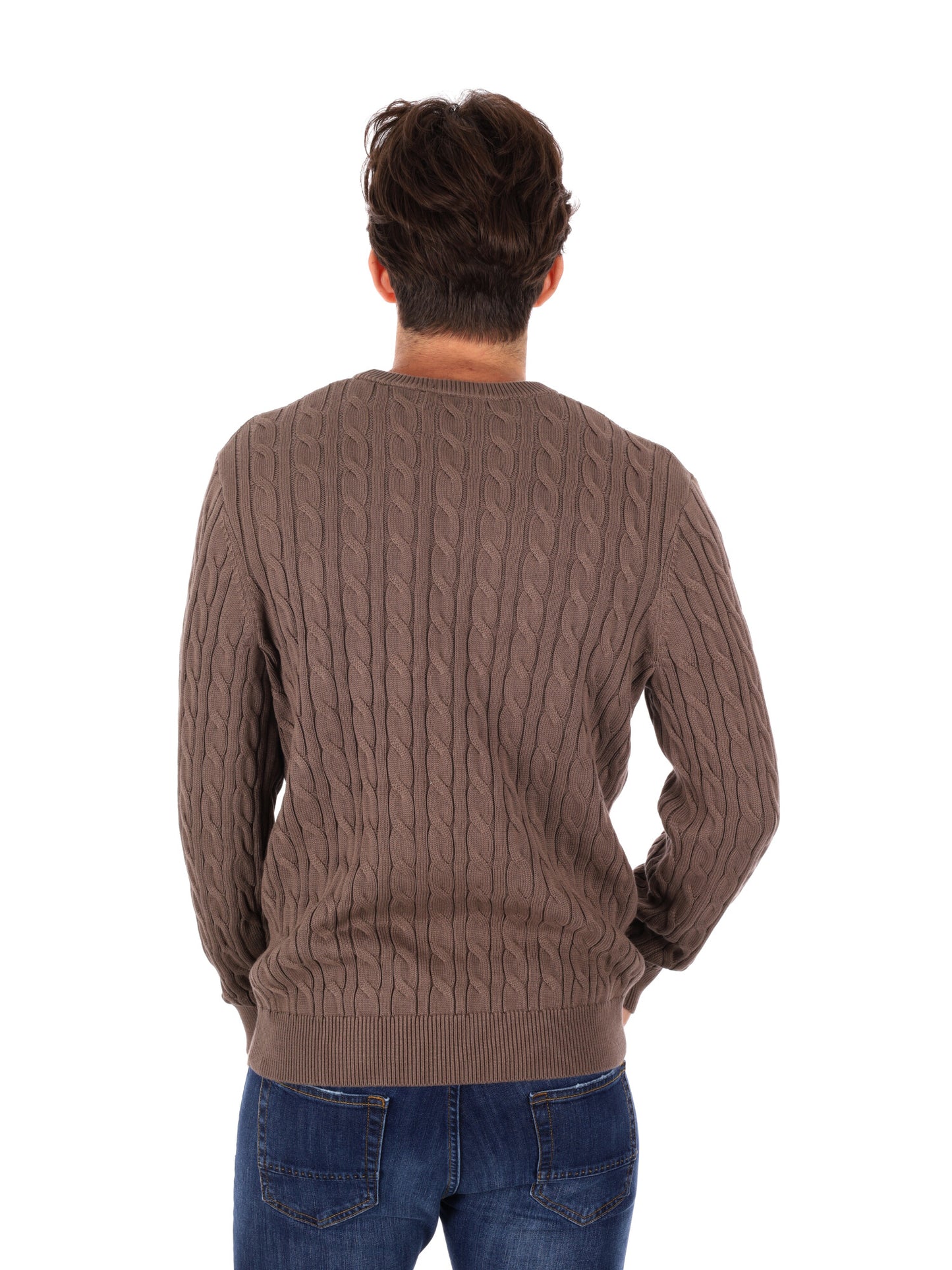 MAGLIA GIROCOLLO A TRECCE WILLIAMS RIVER TIMBERLAND DA UOMO FANGO