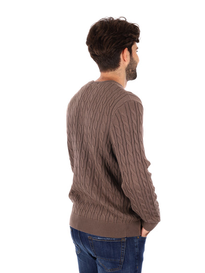 MAGLIA GIROCOLLO A TRECCE WILLIAMS RIVER TIMBERLAND DA UOMO FANGO