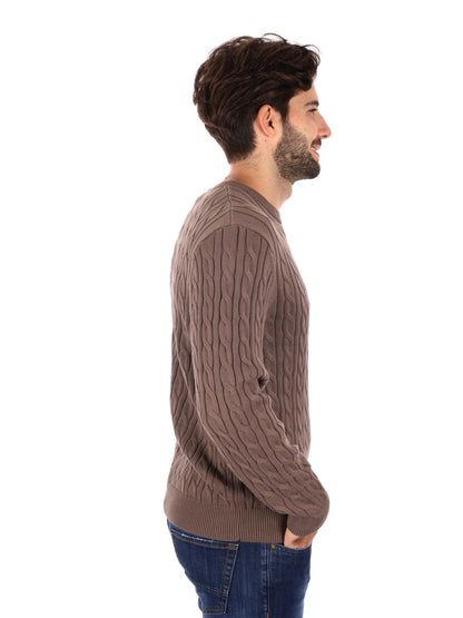 MAGLIA GIROCOLLO A TRECCE WILLIAMS RIVER TIMBERLAND DA UOMO FANGO