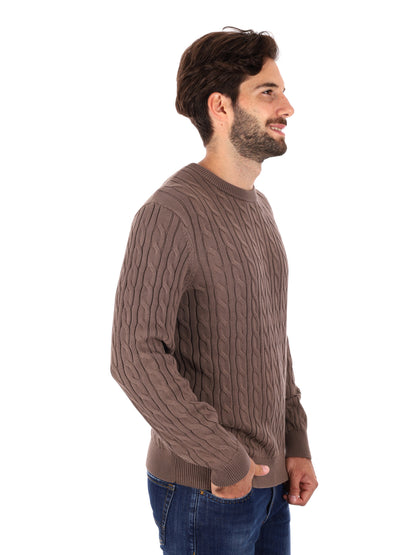 MAGLIA GIROCOLLO A TRECCE WILLIAMS RIVER TIMBERLAND DA UOMO FANGO