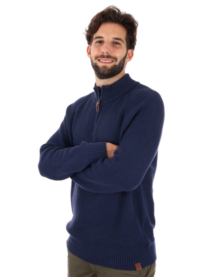 PULLOVER CON 1/4 ZIP WILLIAMS RIVER TIMBERLAND DA UOMO BLU