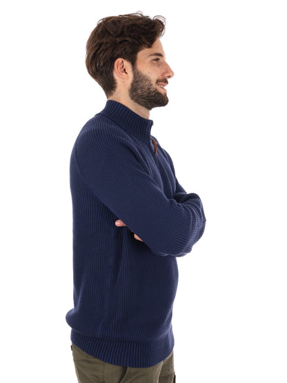 PULLOVER CON 1/4 ZIP WILLIAMS RIVER TIMBERLAND DA UOMO BLU