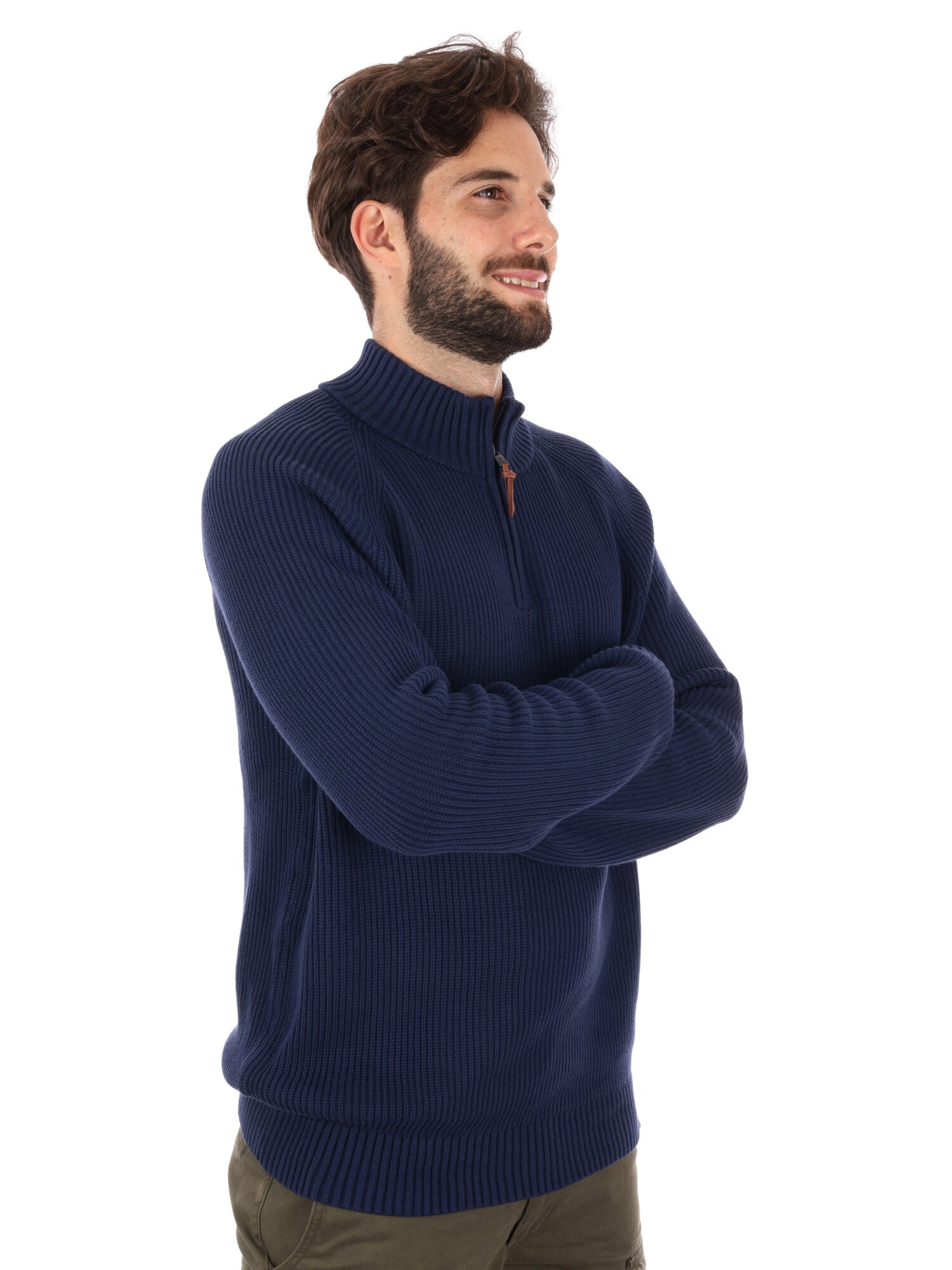 PULLOVER CON 1/4 ZIP WILLIAMS RIVER TIMBERLAND DA UOMO BLU