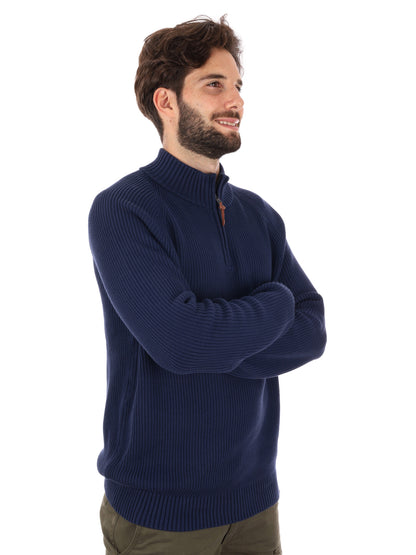 PULLOVER CON 1/4 ZIP WILLIAMS RIVER TIMBERLAND DA UOMO BLU