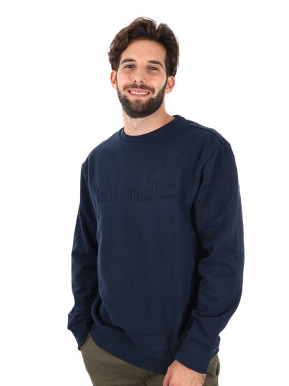 FELPA GIROCOLLO HAMPTON TIMBERLAND DA UOMO BLU