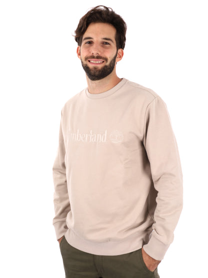 FELPA GIROCOLLO HAMPTON TIMBERLAND DA UOMO PANNA