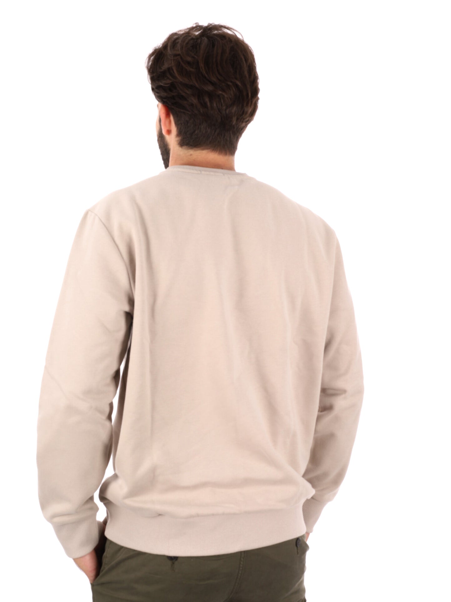 FELPA GIROCOLLO HAMPTON TIMBERLAND DA UOMO PANNA