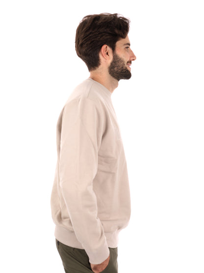 FELPA GIROCOLLO HAMPTON TIMBERLAND DA UOMO PANNA