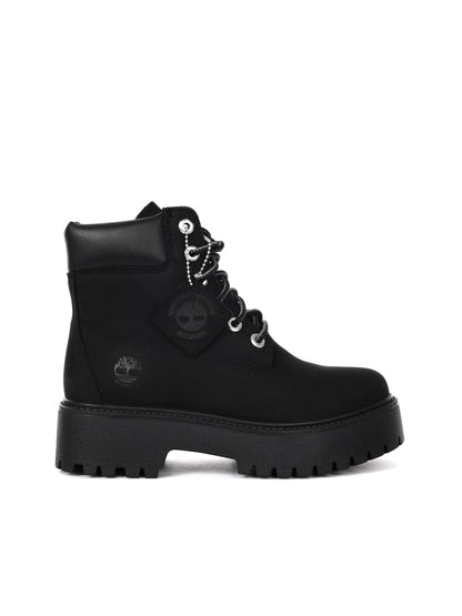 TIMBERLAND SCARPONCINO STONE STREET 6 CON PLATEAU DA DONNA NERO
