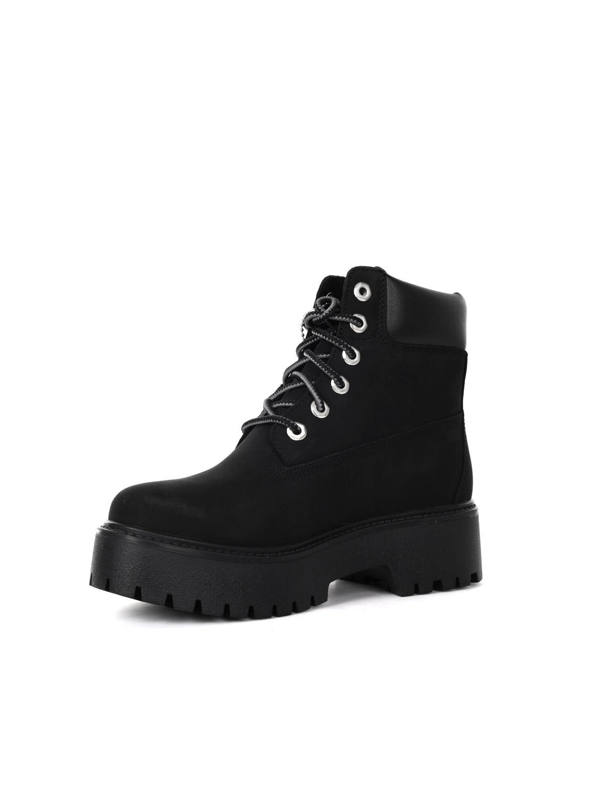 TIMBERLAND SCARPONCINO STONE STREET 6 CON PLATEAU DA DONNA NERO