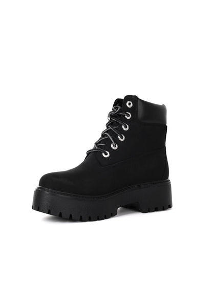 TIMBERLAND SCARPONCINO STONE STREET 6 CON PLATEAU DA DONNA NERO