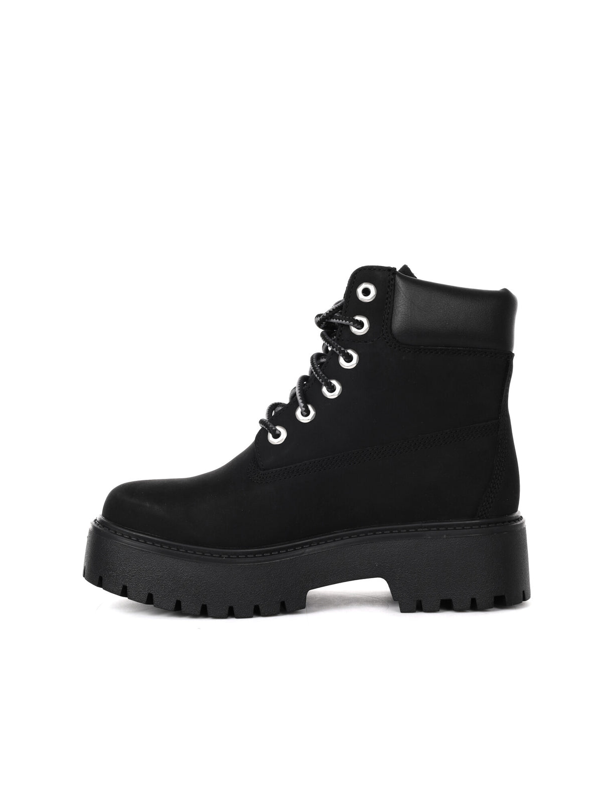 TIMBERLAND SCARPONCINO STONE STREET 6 CON PLATEAU DA DONNA NERO