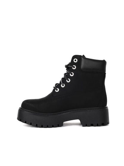 TIMBERLAND SCARPONCINO STONE STREET 6 CON PLATEAU DA DONNA NERO