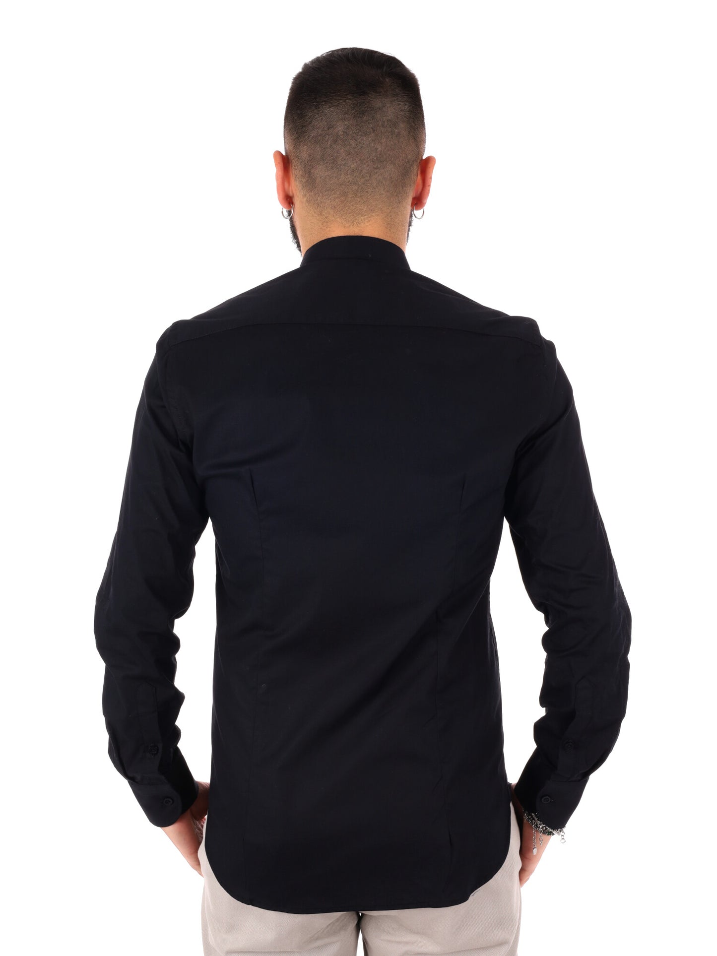 Camicia da uomo FB Tiffany Nero in cotone elegante