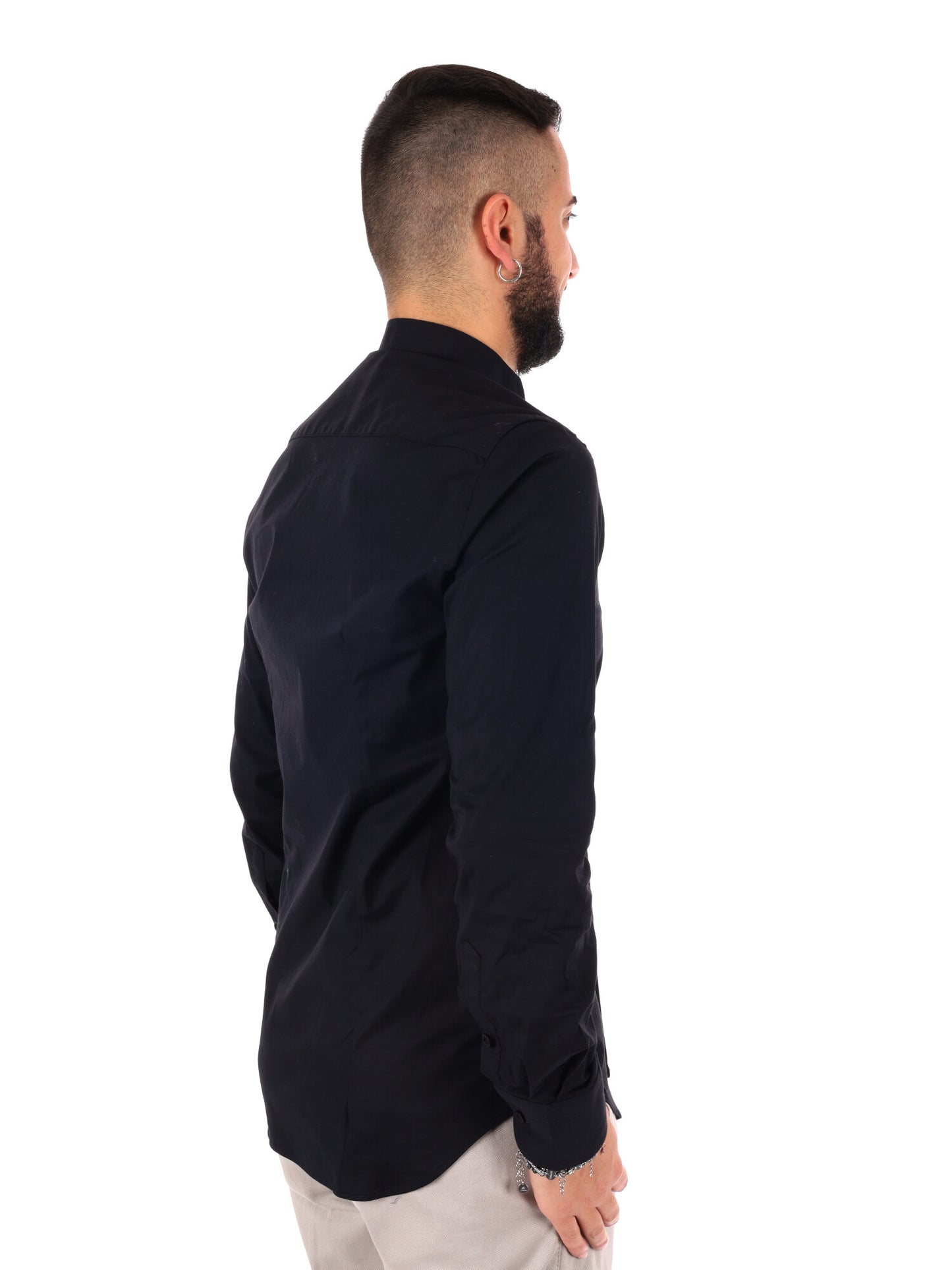 Camicia da uomo FB Tiffany Nero in cotone elegante