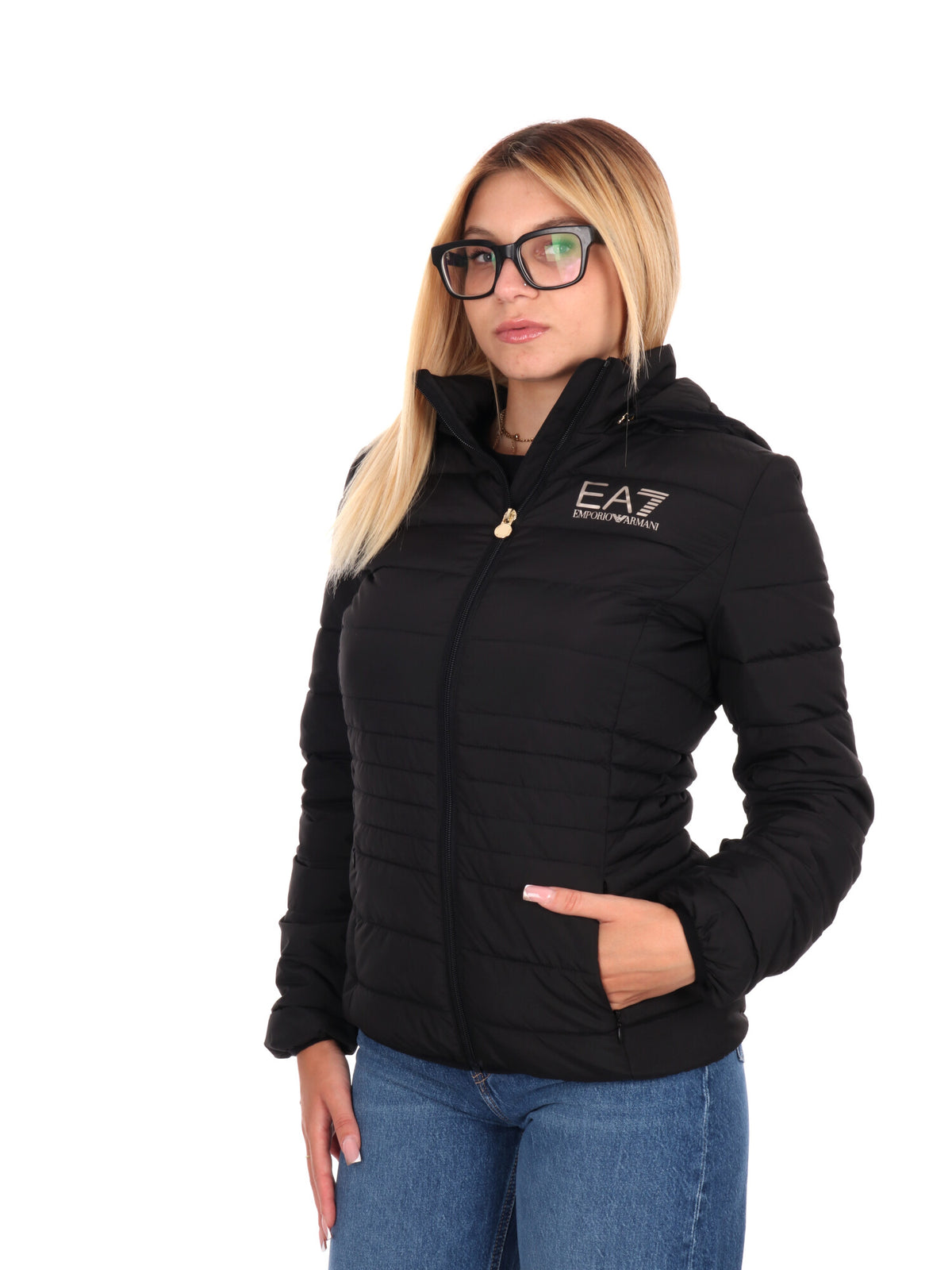 EA7 train core giubbino da donna nero
