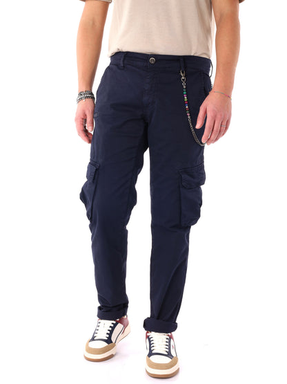 Pantalone cargo FB Tornado classico da uomo blu