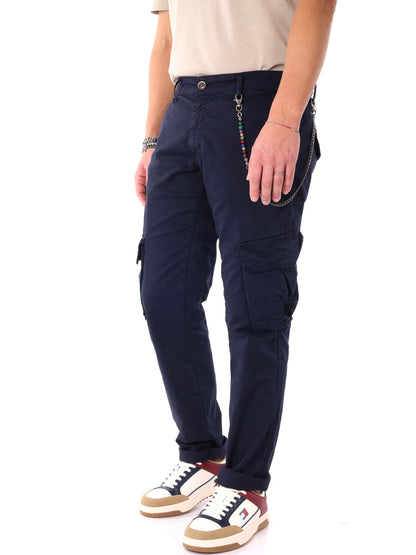Pantalone cargo FB Tornado classico da uomo blu