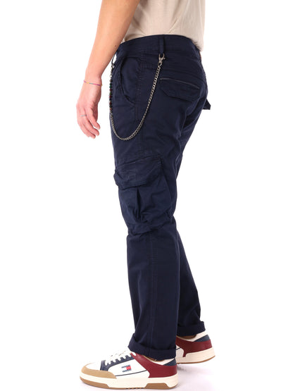 Pantalone cargo FB Tornado classico da uomo blu