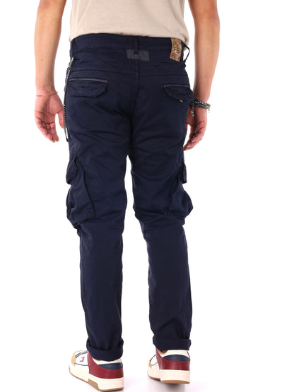 Pantalone cargo FB Tornado classico da uomo blu