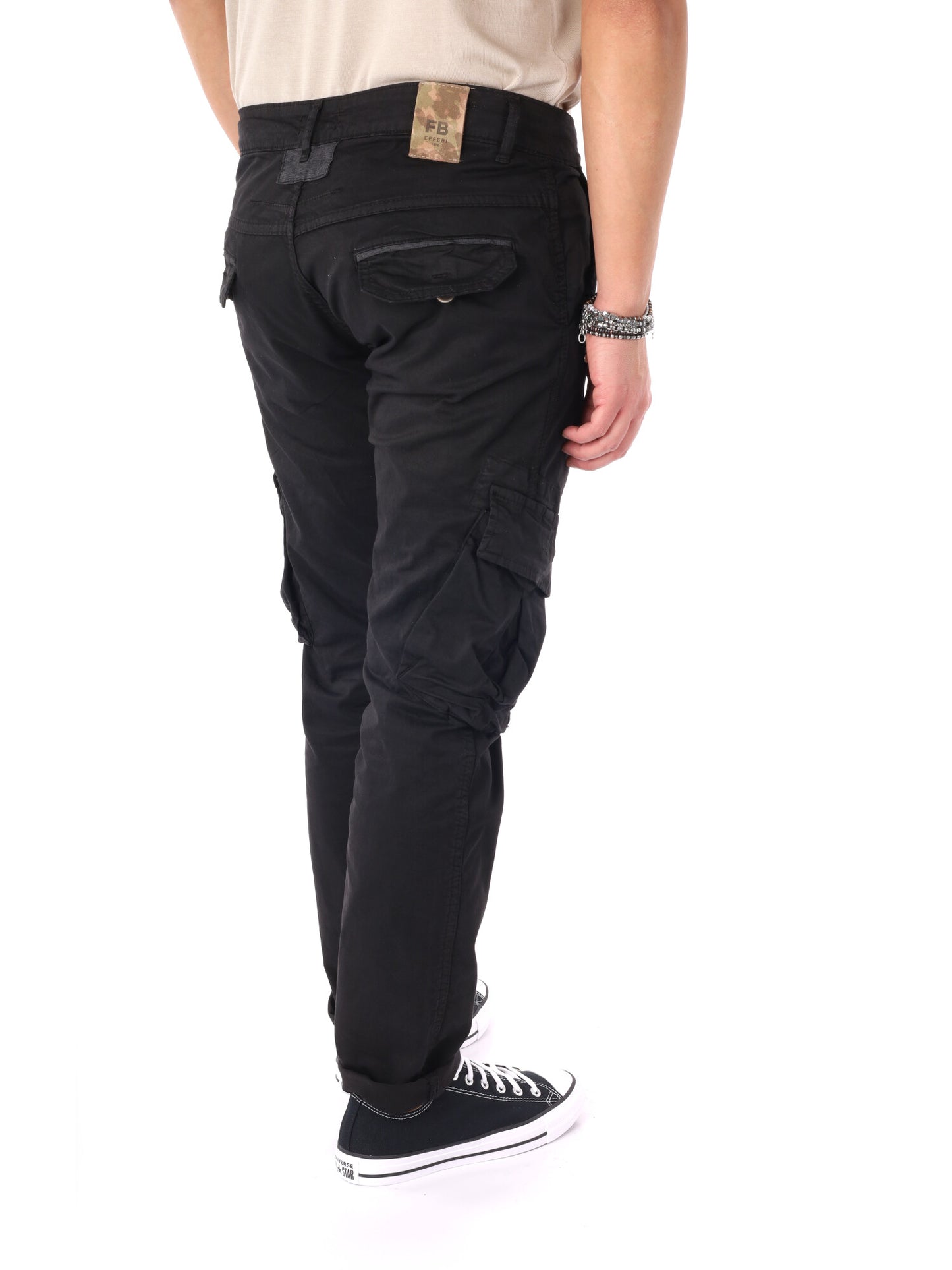 Pantaloni cargo Tornado Catena per uomo, neri e resistenti
