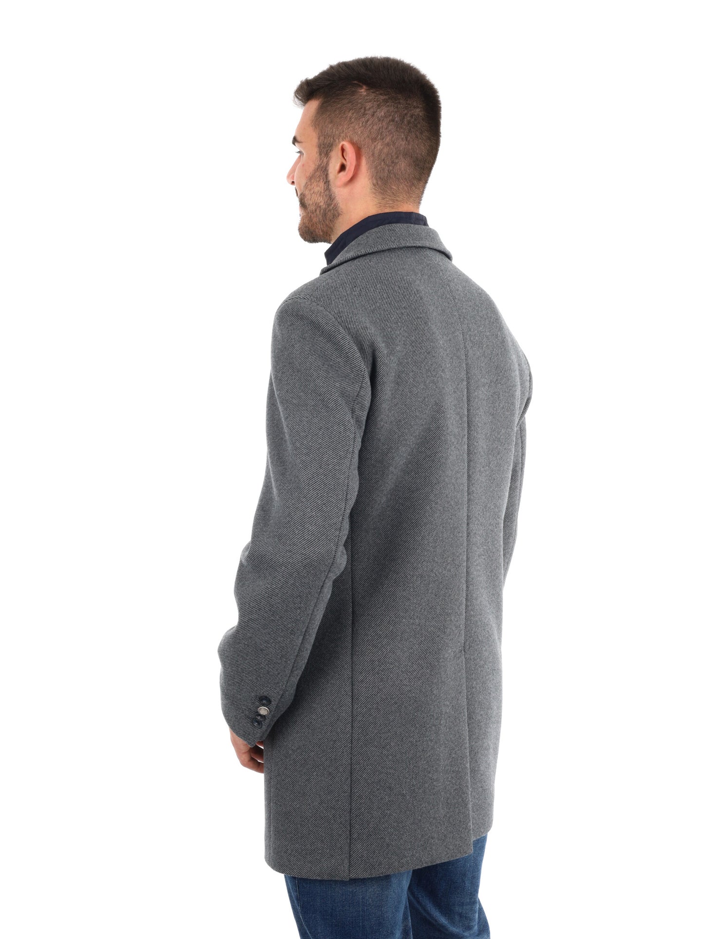CAPPOTTO CON COLLO GILET FB DA UOMO GRIGIO