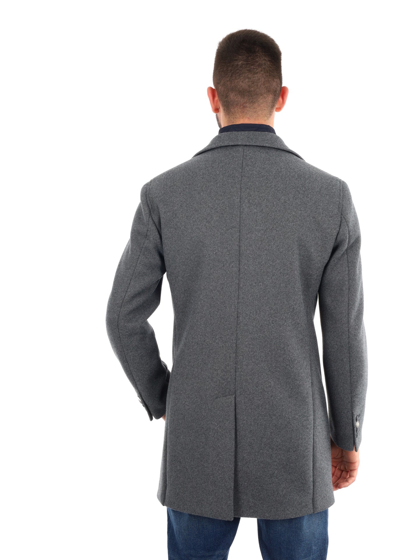CAPPOTTO CON COLLO GILET FB DA UOMO GRIGIO