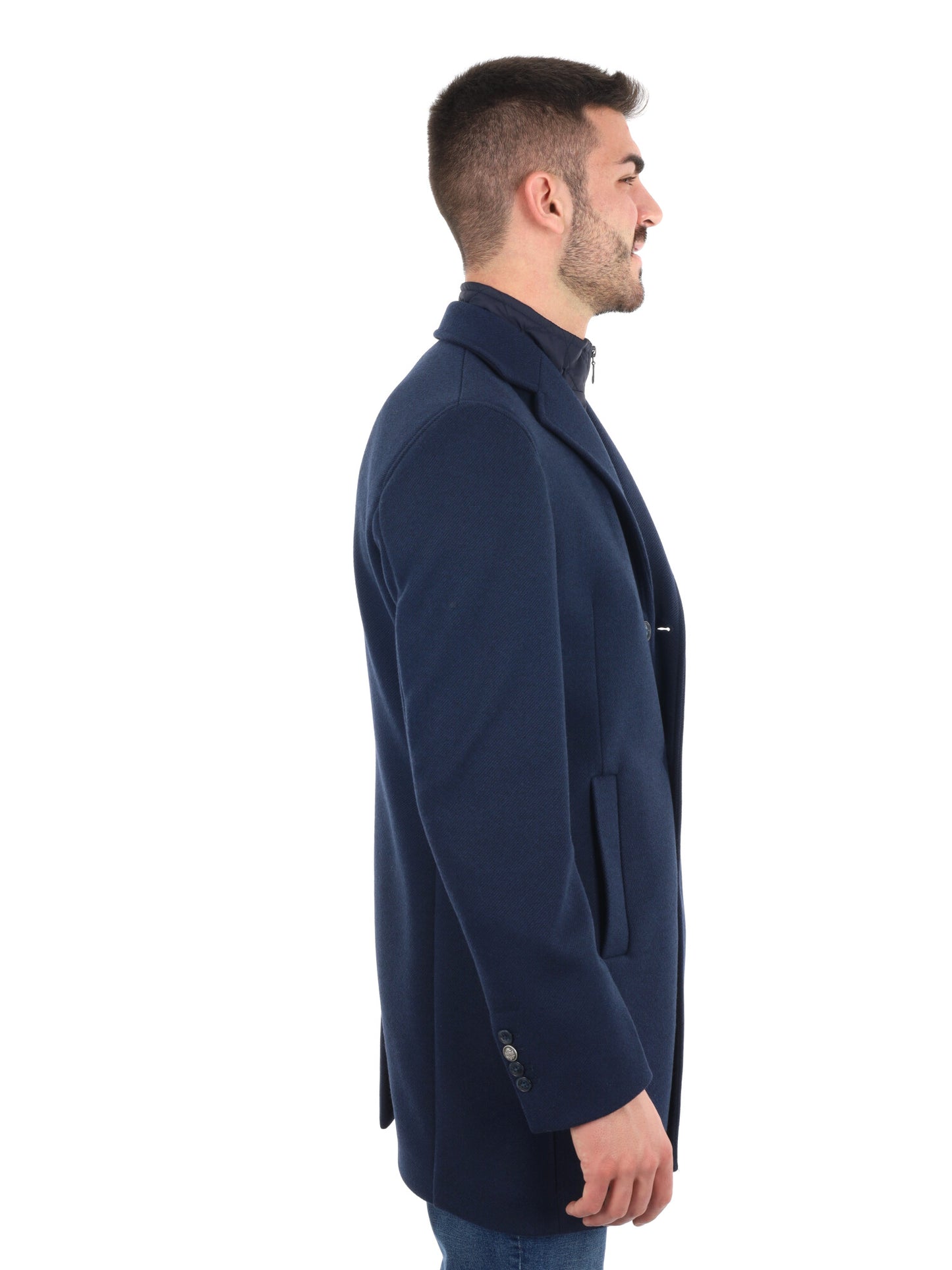 CAPPOTTO CON COLLO GILET FB DA UOMO BLU