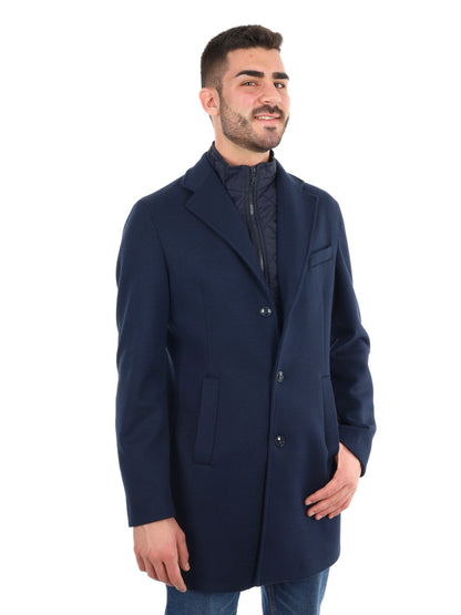 CAPPOTTO CON COLLO GILET FB DA UOMO BLU