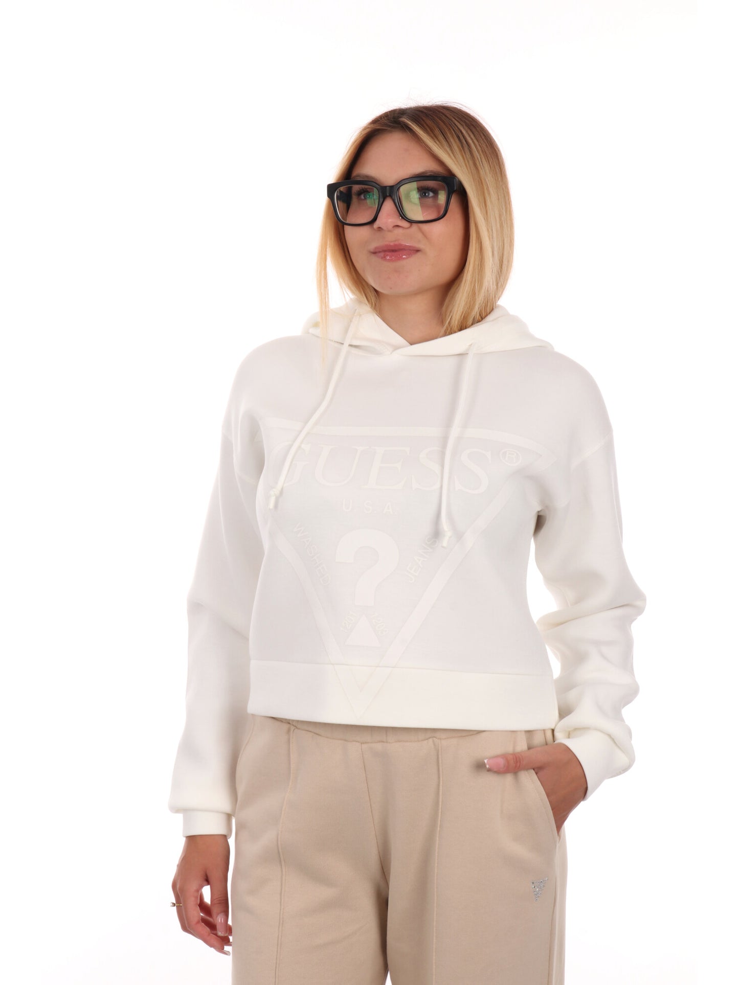 FELPA NEW ALISA GUESS DA DONNA SABBIA