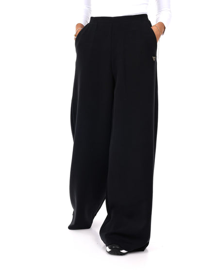 PANTALONE OLYMPE WIDE LEG GUESS DA DONNA NERO