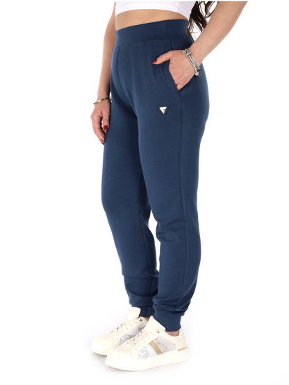 Guess Olympe pant, pantaloni jogger donna blu per attività sportive